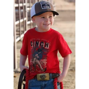 Cinch Boys Red Short Sleeve Tee