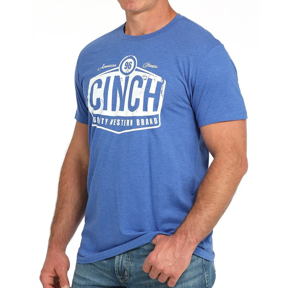 Cinch Men's Blue Logo Tee - Image 2