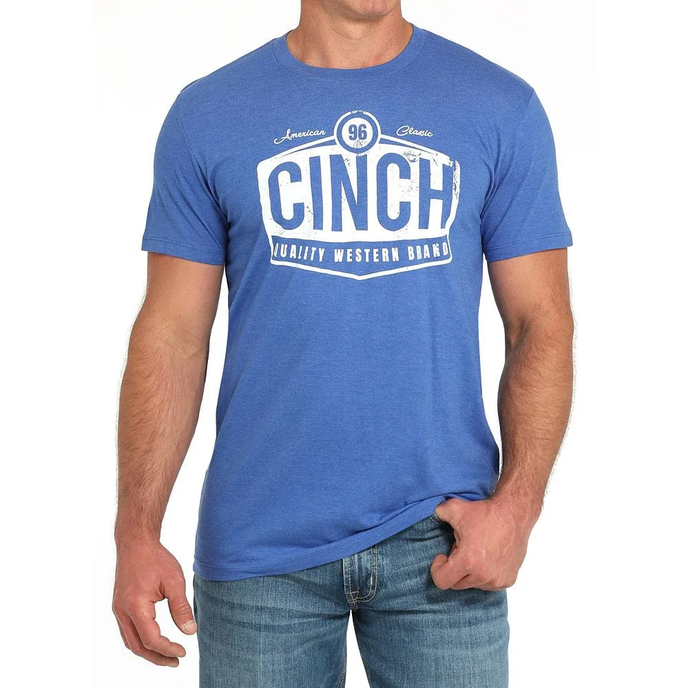 Cinch Men's Blue Logo Tee