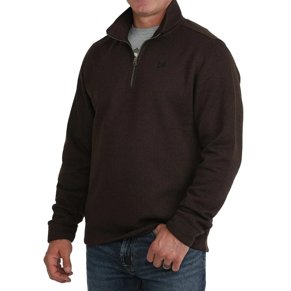 Cinch Men's Brown 1/4 Zip Pullover - Image 2