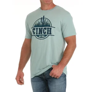 Cinch Mens Grey Cactus Tee