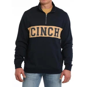 Cinch Men's Navy 1/4 Zip Fleece Pullover