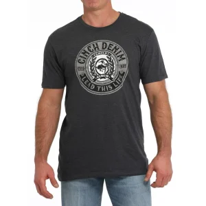 Cinch Men's Navy Crew Neck Tee