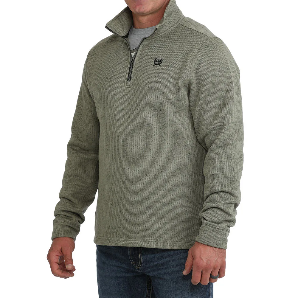 Cinch Men's Olive Quarter Zip Pullover - Image 2