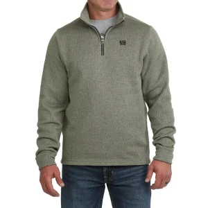 Cinch Men's Olive Quarter Zip Pullover