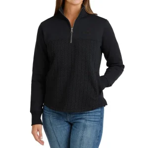 Cinch Women's Black 1/4 Zip Pullover