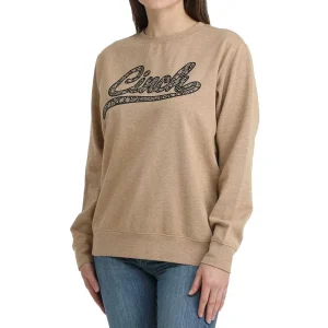 Cinch Women's Brown Logo Fleece Sweatshirt