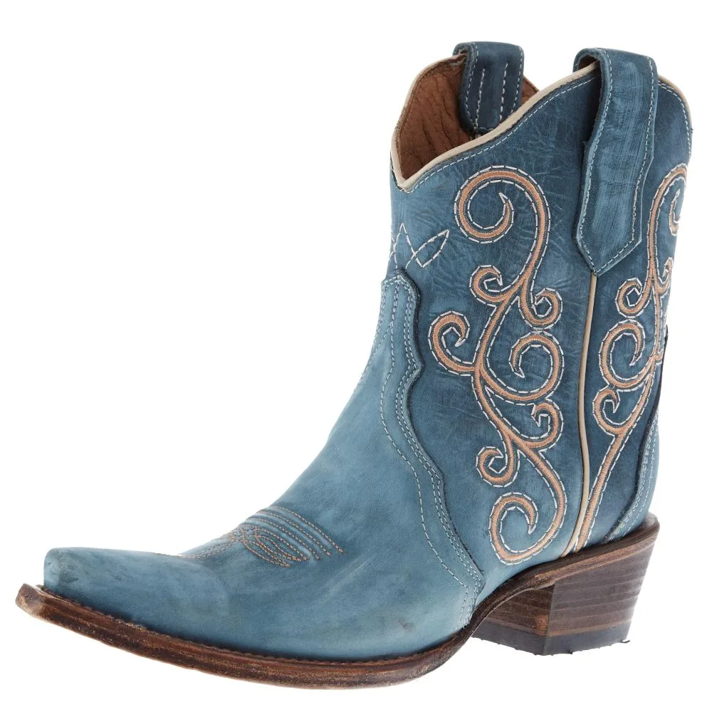 Circle G Women's Distressed Blue Bootie