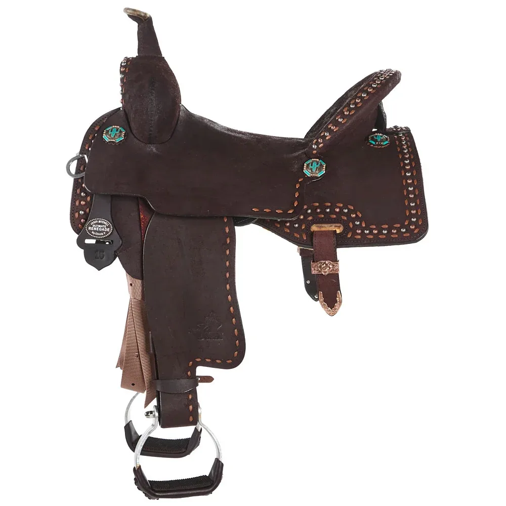 Circle Y Saddlery Josey Mitchell Renegade 15inch Regular Tree Barrel Racing Saddle - Image 2