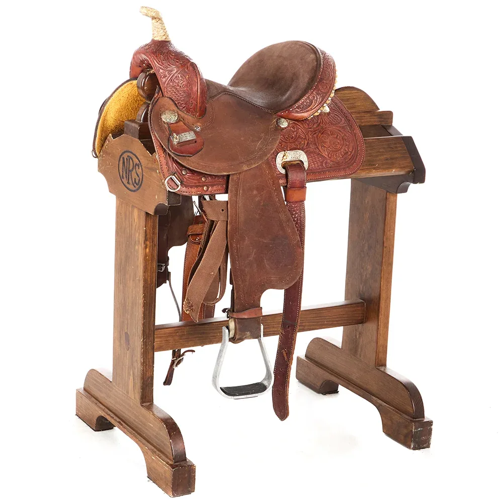 Circle Y Saddlery Used 13in Floral Barrel Saddle