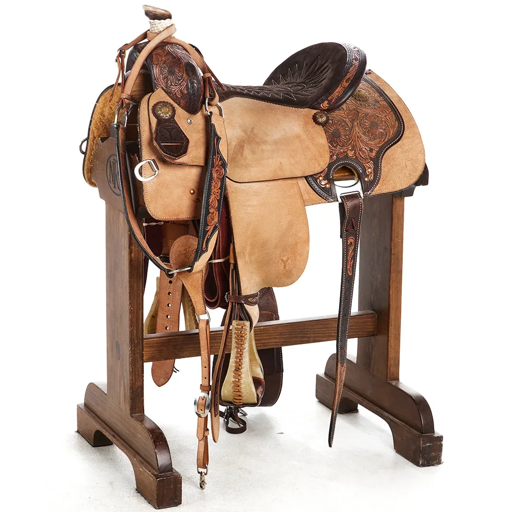 Circle Y Saddlery Used 15in Half Breed Sunflower All Around Saddle