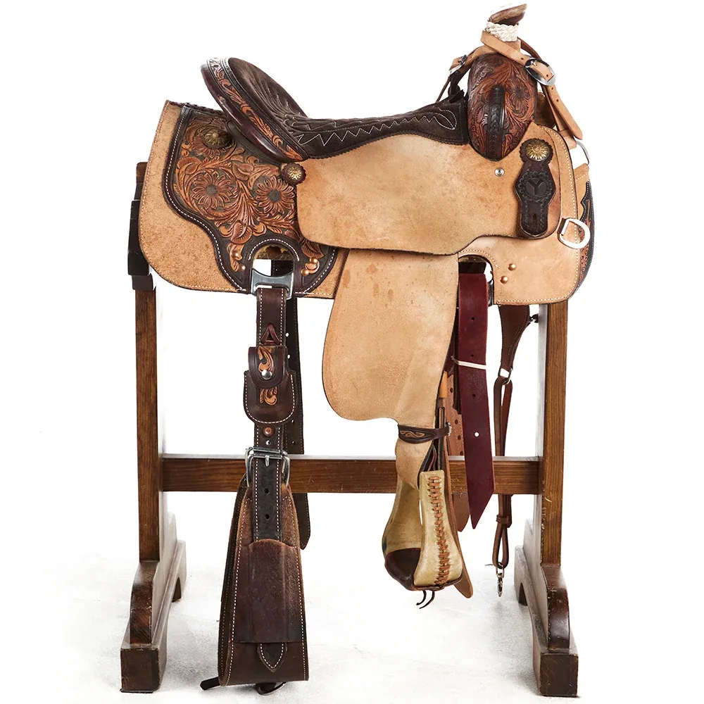 Circle Y Saddlery Used 15in Half Breed Sunflower All Around Saddle - Image 2