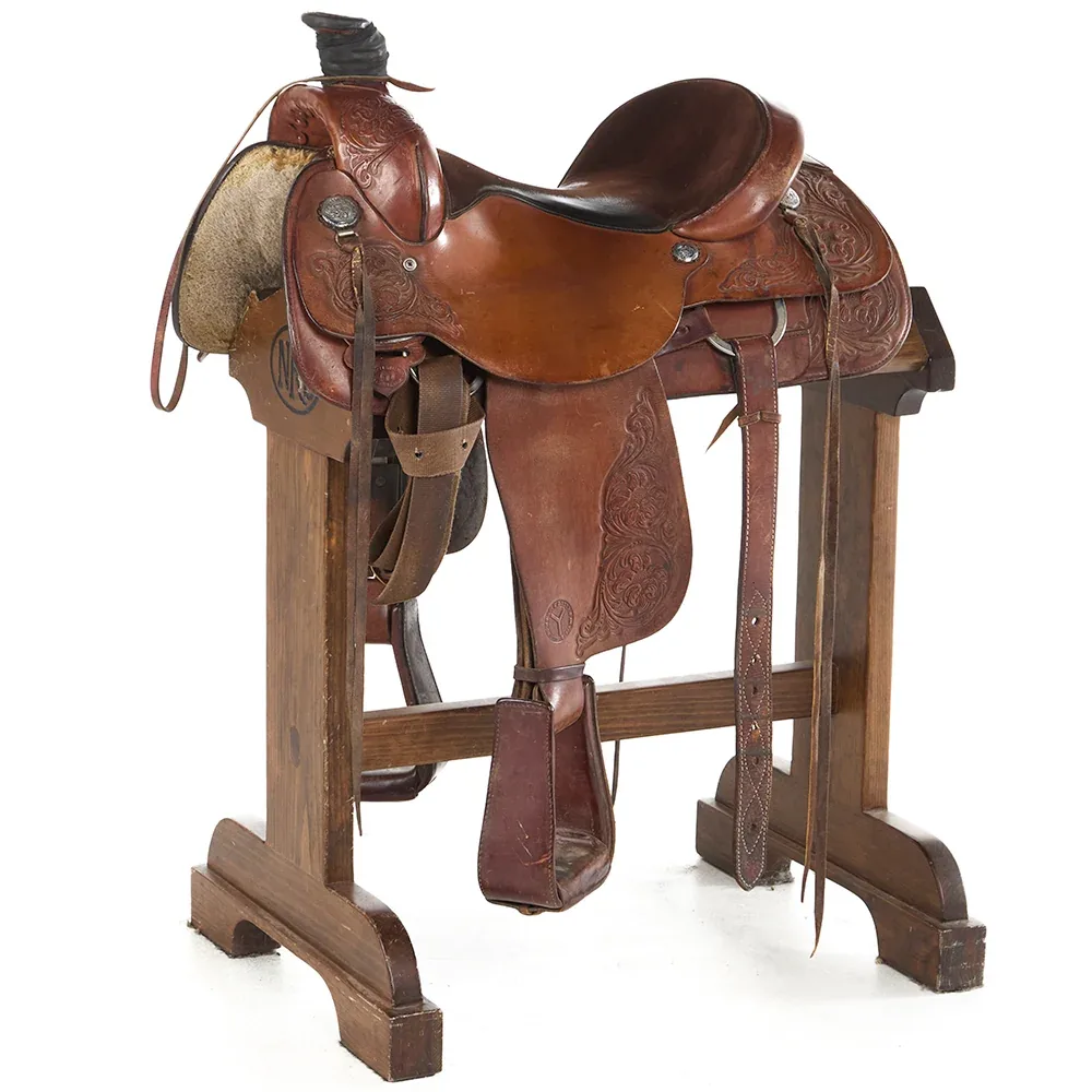 Circle Y Saddlery Used 16in Smoothout Floral Tooled Team Roper