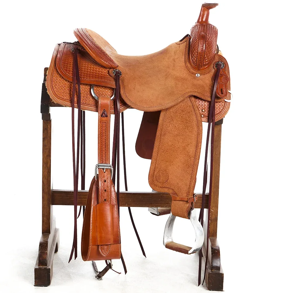 Circle Y Saddlery Used 16in Waffle Stamp Ranch Cutter - Image 2