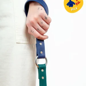 City Leash in Hunter Green & Navy (4 or 6 Foot) (Made in the USA)