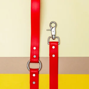 City Leash in Real Red (Made in the USA)