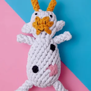 Claire the Cow Rope Dog Toy