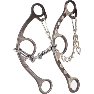 Classic Equine Sherry Cervi Twisted Wire Dog Bone 7 1/2 inch Long Shank Gag Bit