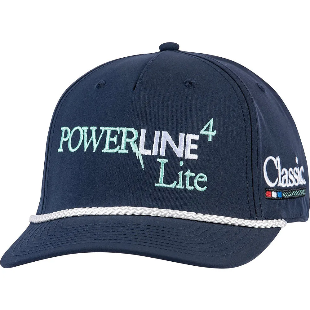 Classic Navy and White Powerline Lite Embroidered Cap