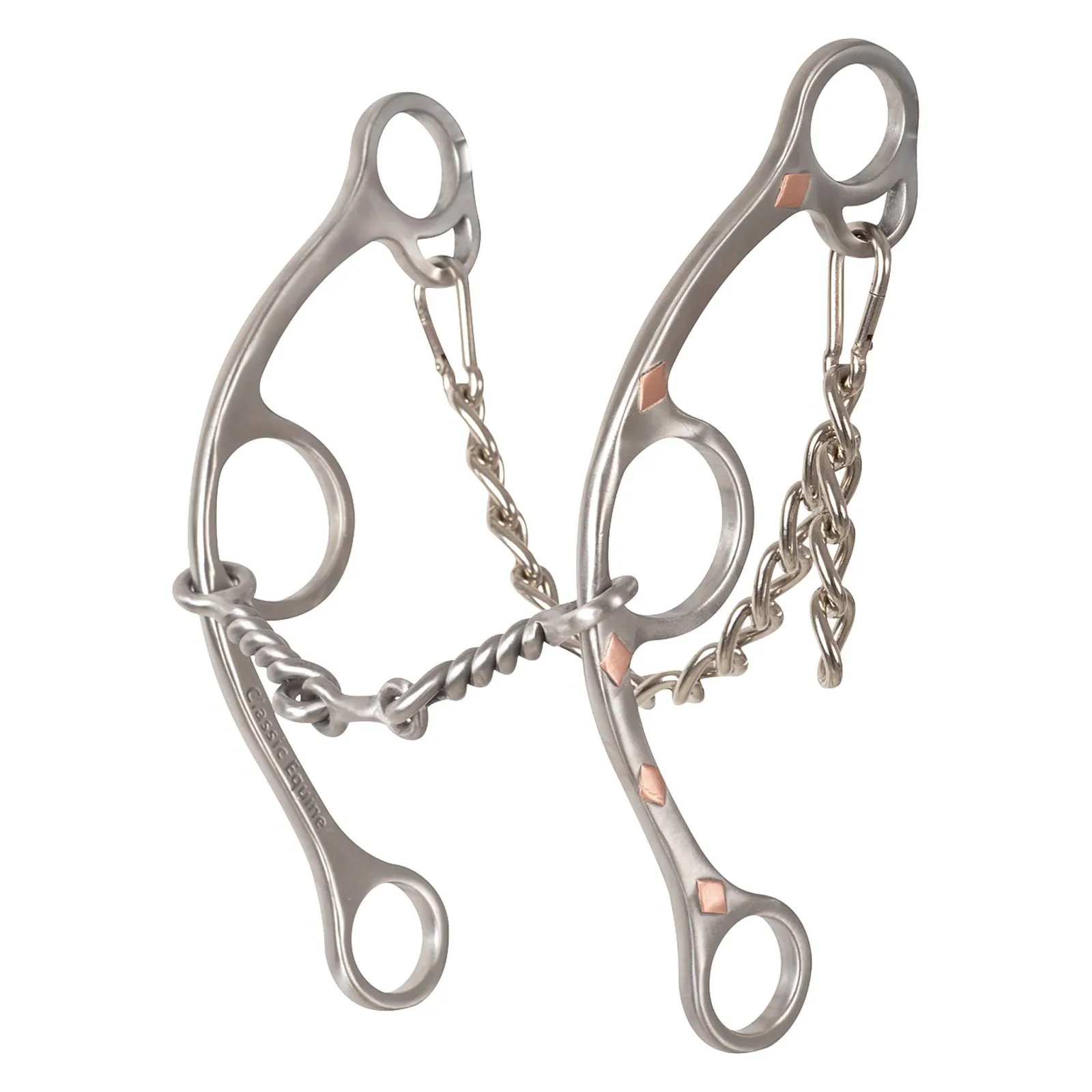 Classic Sherry Cervi Twisted Wire Dogbone Diamond Long Shank Gag Bit - Image 2