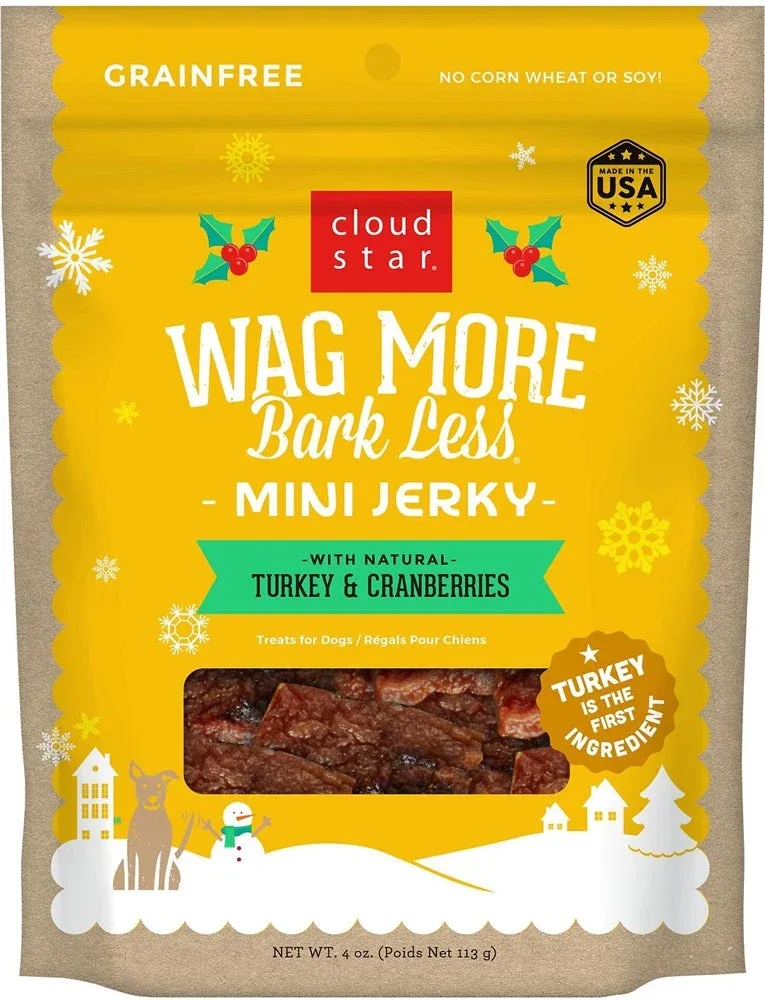 Cloud Star Wagmore Dog Holiday Jerky Duck, 4 oz