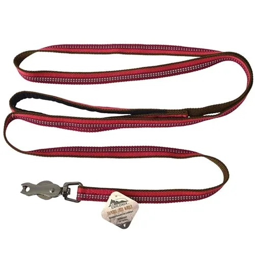 Coastal Pet Products K9 Explorer Reflective Dog Leash With Scissor Snap, 5/8 in X6 Berry Red