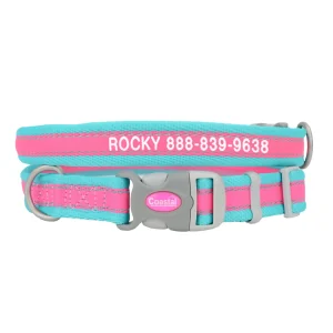 Coastal Pet Products Personalized Pet Attire Pro Reflective Adjustable Dog Collar