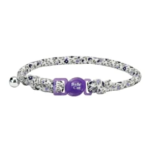 Coastal Products Safe Cat Round Fashion Cat Collar Purple floral 12 in