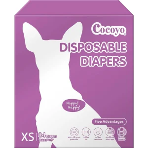 Cocoyo Disposable Female Dog Diapers W/ Leak-Proof Protection & Wellness Indicator, X-Small- 84 Ct