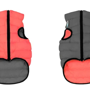COLLAR BRAND | Reversible AiryVest in Coral and Grey (with Harness Hole)