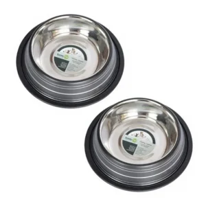 Color Splash NonSkid Pet Bowl 2 Pack