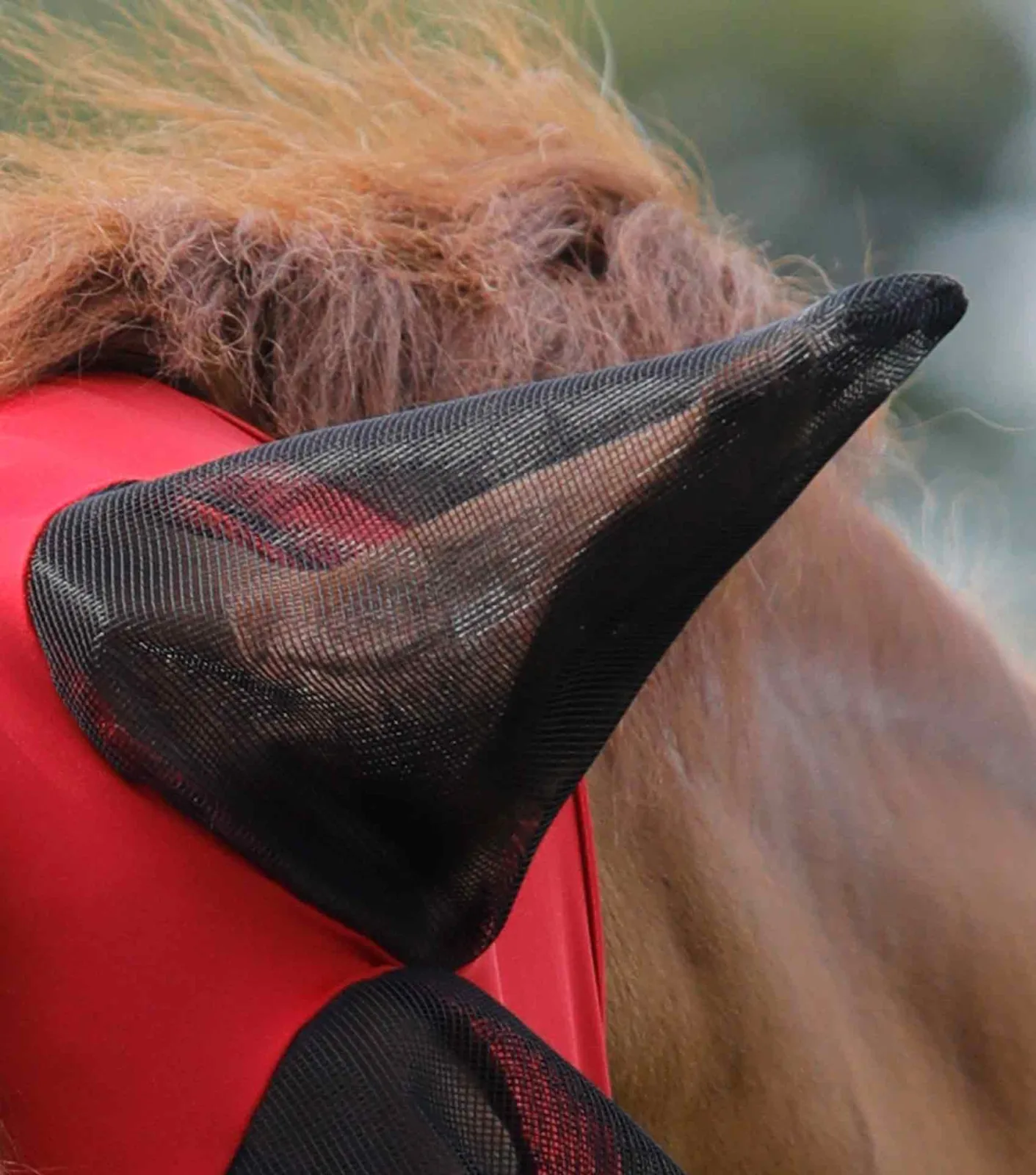 Comfort Tech Lycra Fly Mask Red - Image 2