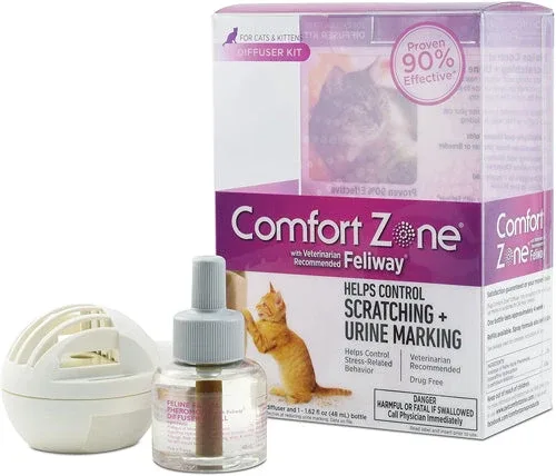 Comfort Zone Comfort Zone Cat Calming Diffuser Single Diffuser Kit, 1 Diffuser, 1 Refill, 1ea/1 Diffuser And 1 Refill