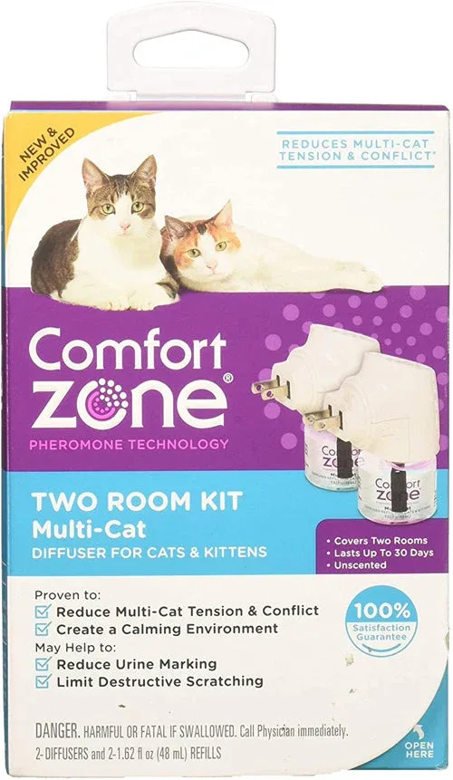 Comfort Zone Comfort Zone Multi Cat Calming Diffuser 1ea/Two pk Diffuser Kit