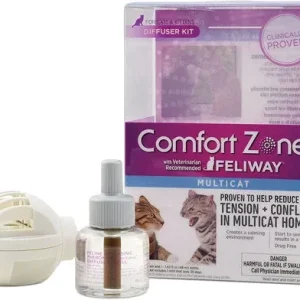 Comfort Zone Comfort Zone Multi Cat Calming Diffuser Single Diffuser Kit, 1 Diffuser, 1 Refill, 1ea/1Diffuser And 11.62 Fl Oz 48Ml