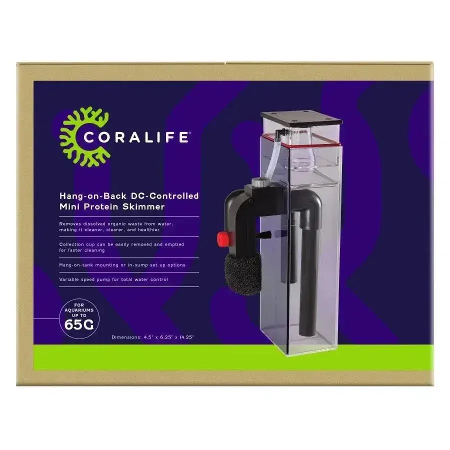 Coralife Mini Protein Skimmer - Enhance Your Aquarium Water Quality 65 g