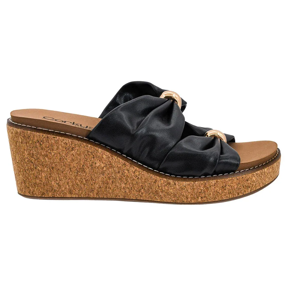 Corkys Footwear Women's Black Miss Understood Wedge Sandal - Image 2