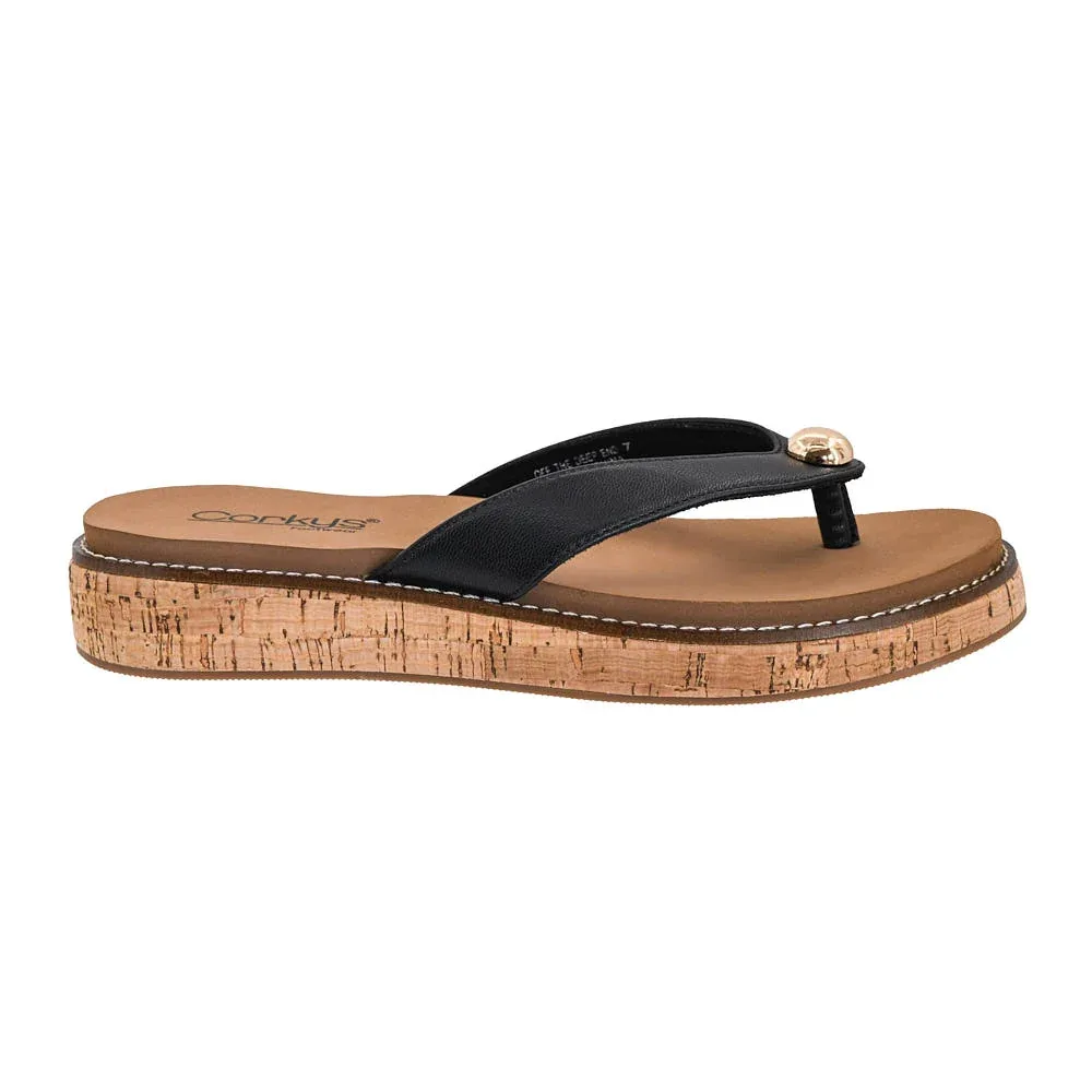 Corkys Footwear Women's Black Off The Deep End Wedge Sandal - Image 2