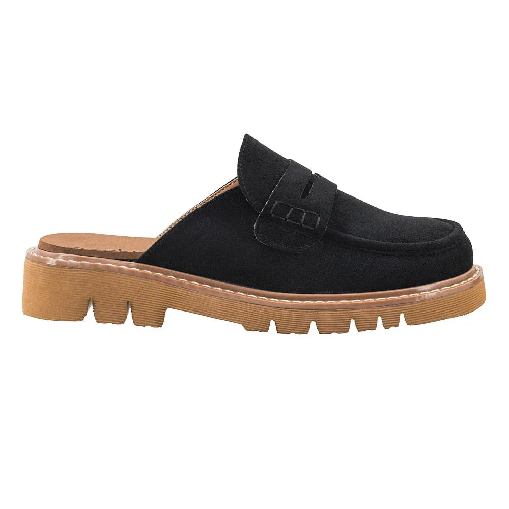 Corkys Footwear Women's Get Lucky Black Faux Suede Mule - Image 2