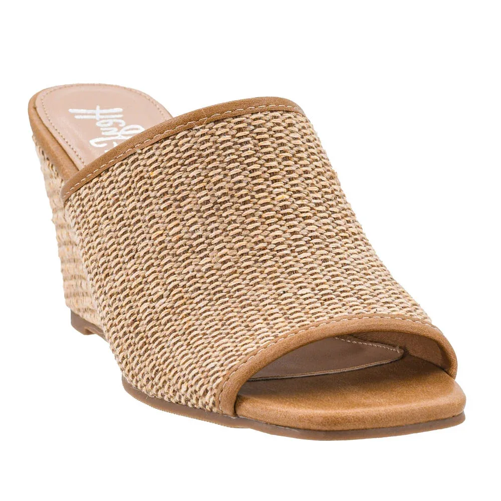 Corkys Footwear Women's Raffia Kiss Me Wedge Sandal