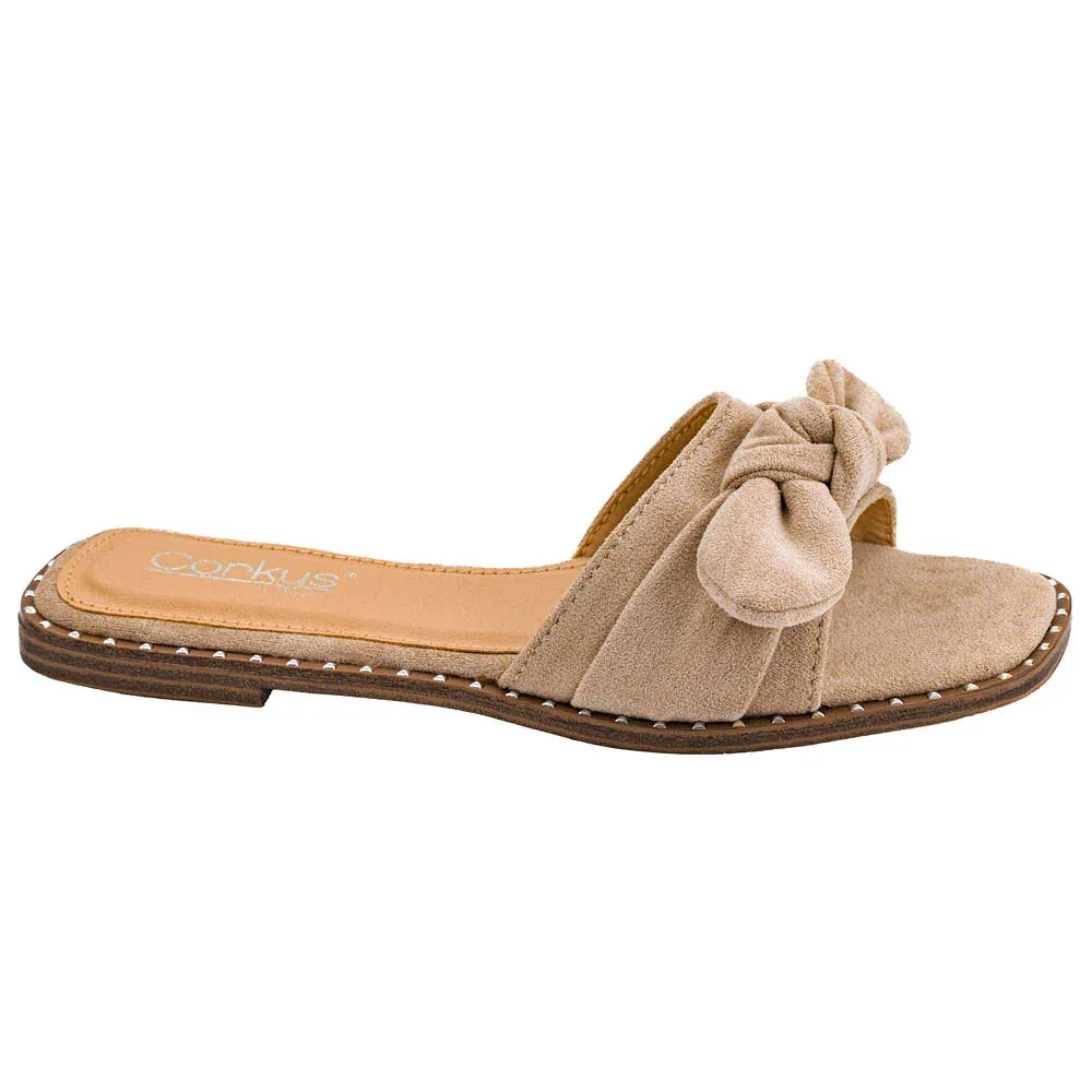 Corkys Footwear Women's Sand Faux Suede Clam Bake Sandal