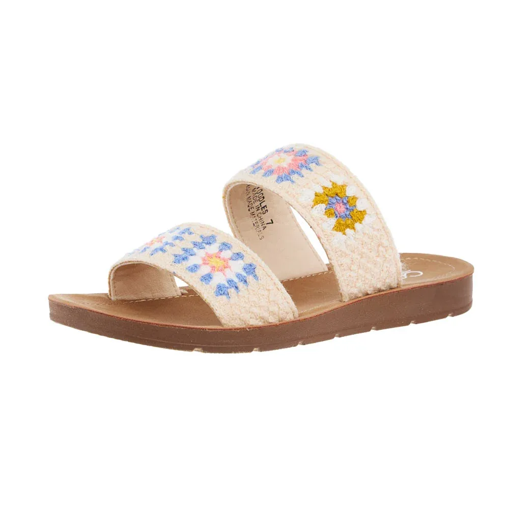 Corkys Footwear Women's Toodles Doble Strap Crocheted Sandal