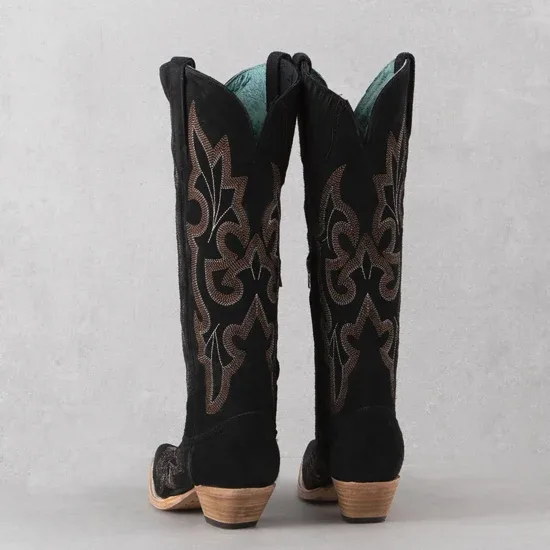 Corral Black Suede Tall Boots - Image 2