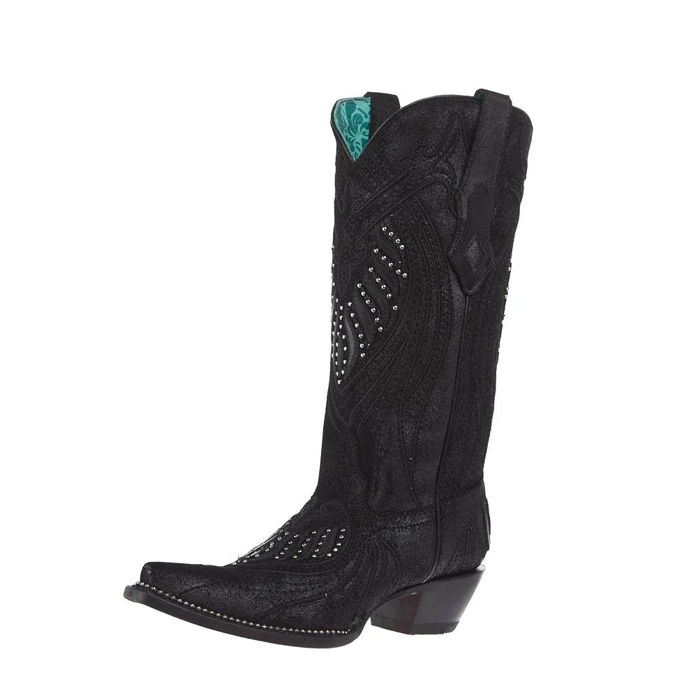 Corral Women's Black Overlay Vamp 13