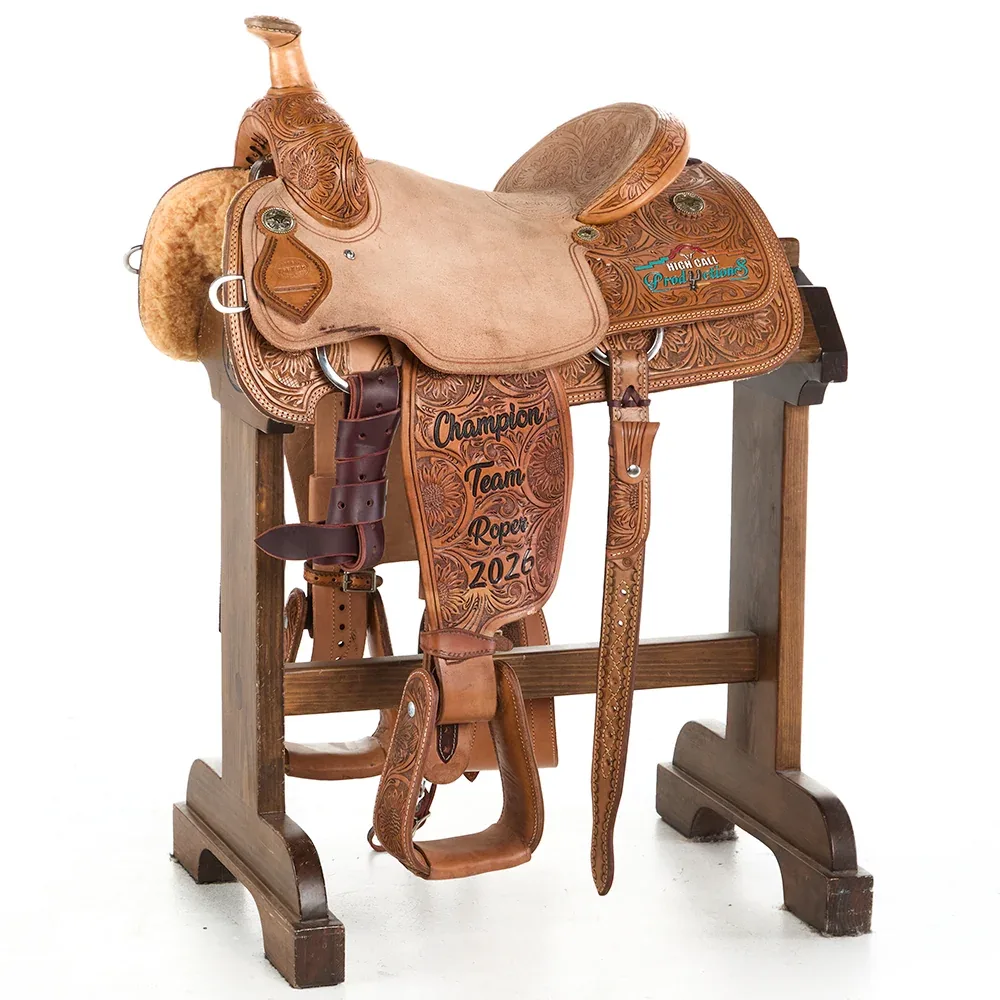 Corriente 15in 7/8 Breed Floral Tooled High Call Productions Trophy Team Roper