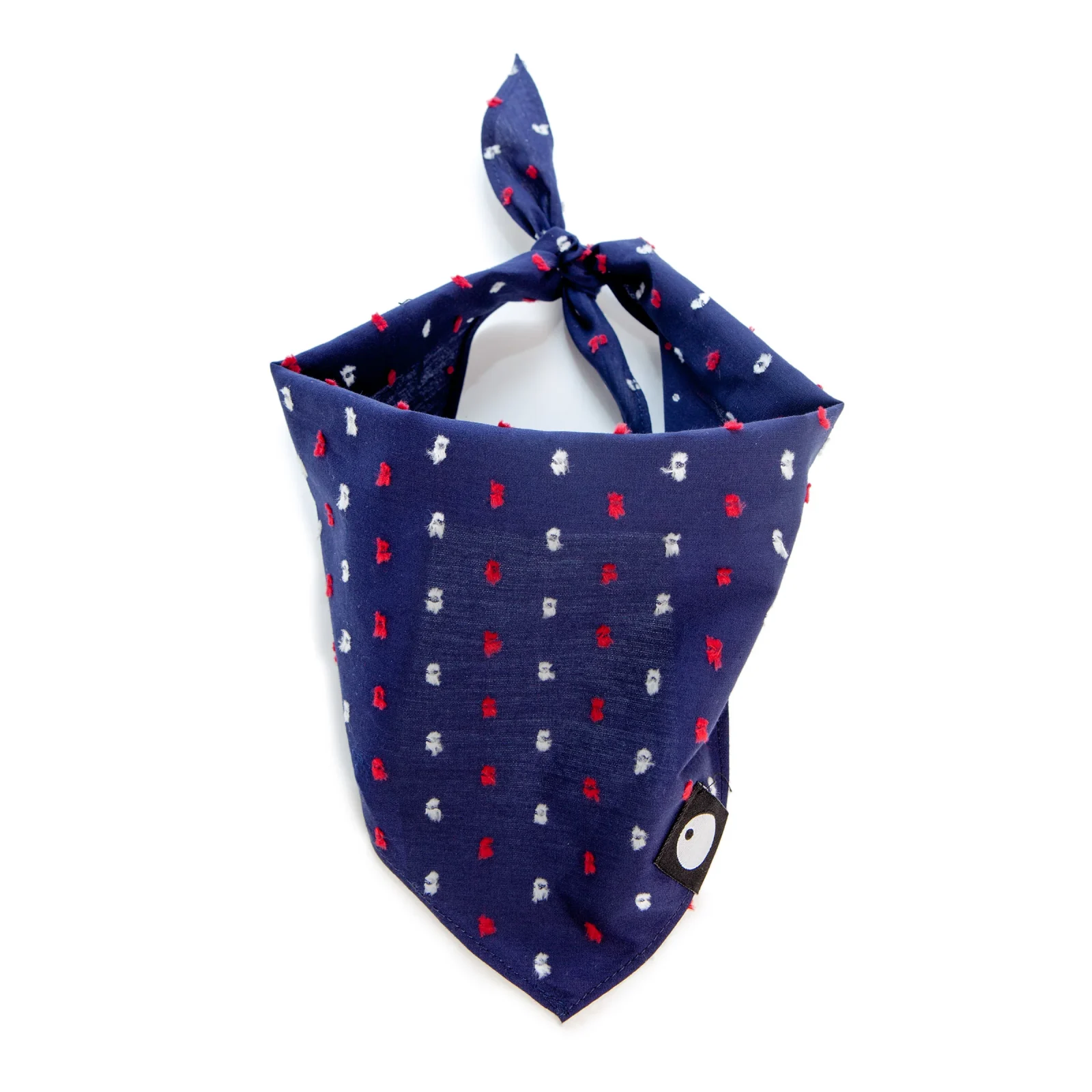 Cotton Fleck Bandana in Navy + Red (FINAL SALE) - Image 2