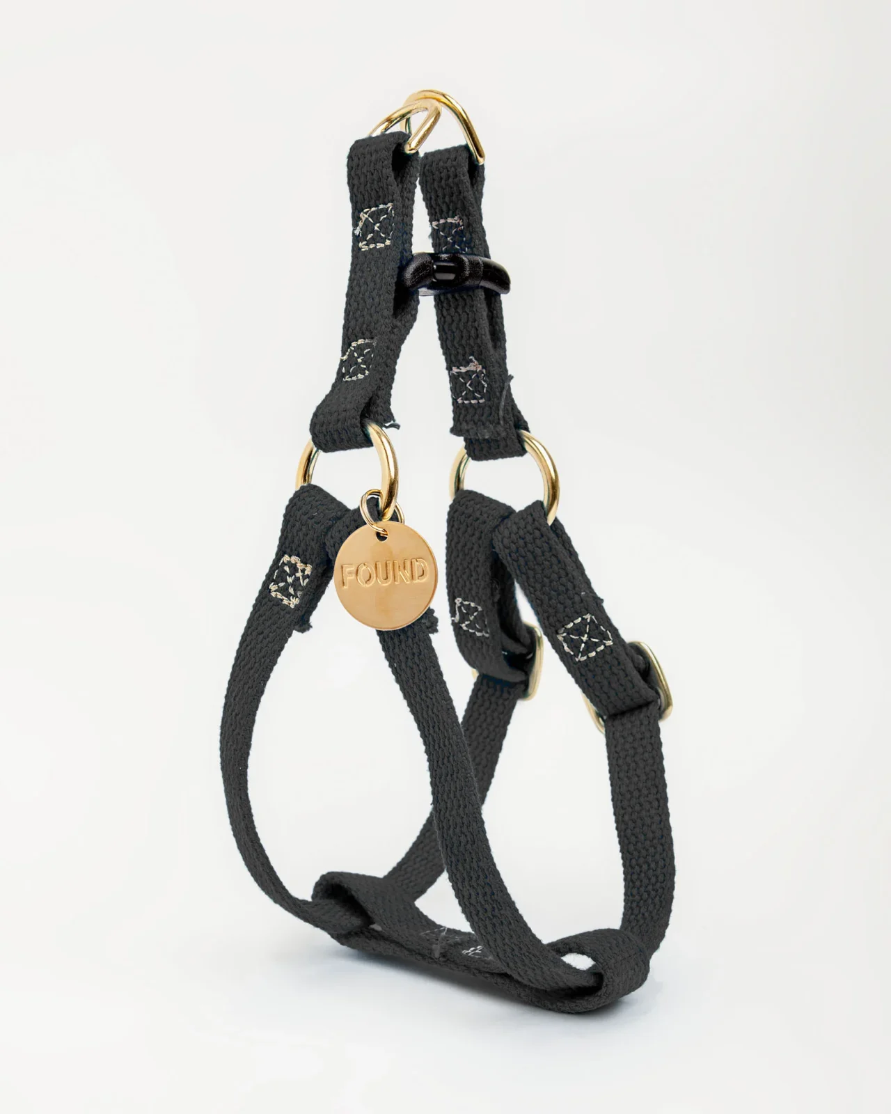 Cotton Webbing Dog Harness in Black (Made in the USA) (FINAL SALE)