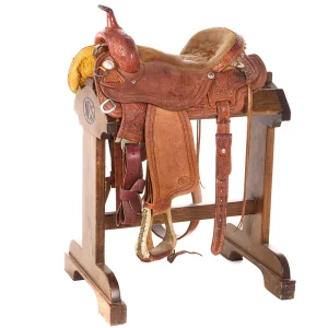 Courts Used 14.5in Acorn Tooled Barrel Saddle