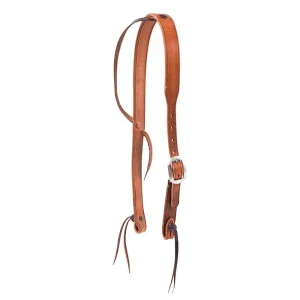 Cowboy Tack 1 1/4in Harness Leather Cowboy Knot Slip Ear Headstall