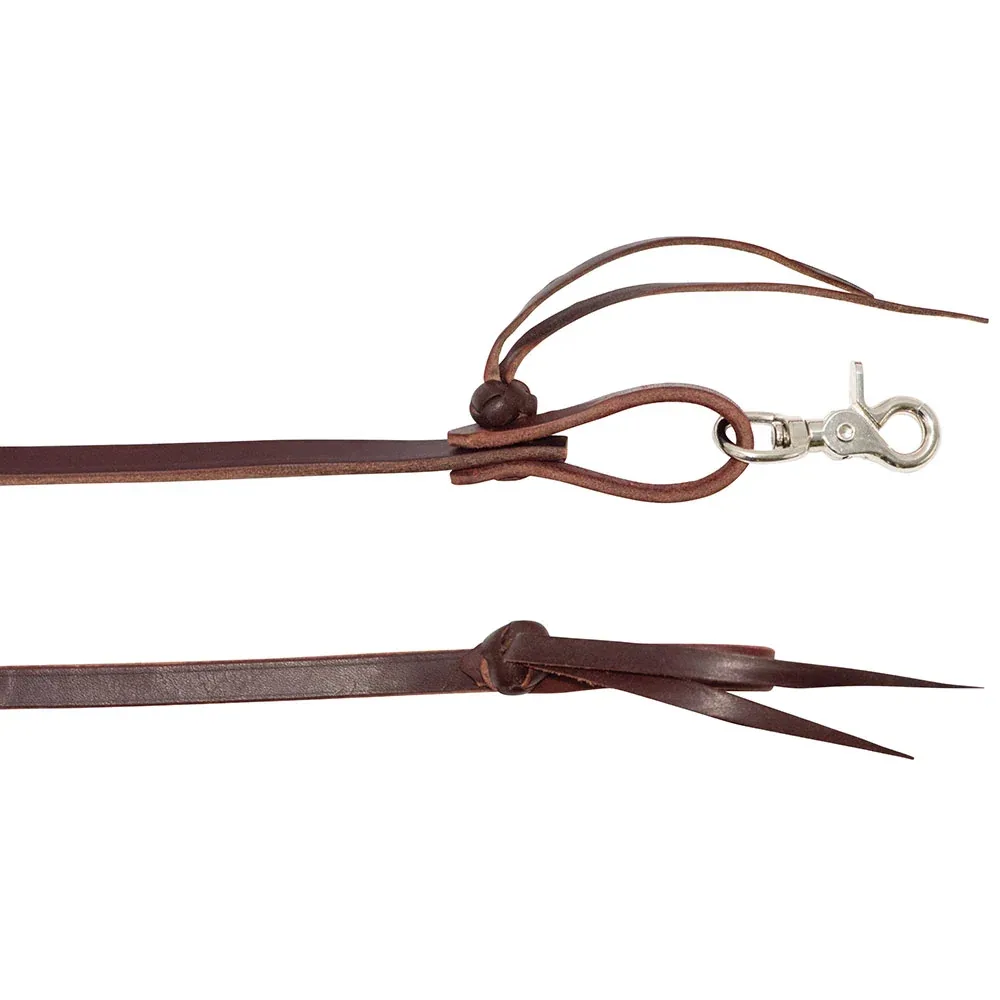 Cowboy Tack 1/2” x 8’ Cowboy Knot Latigo Roping Reins - Image 2